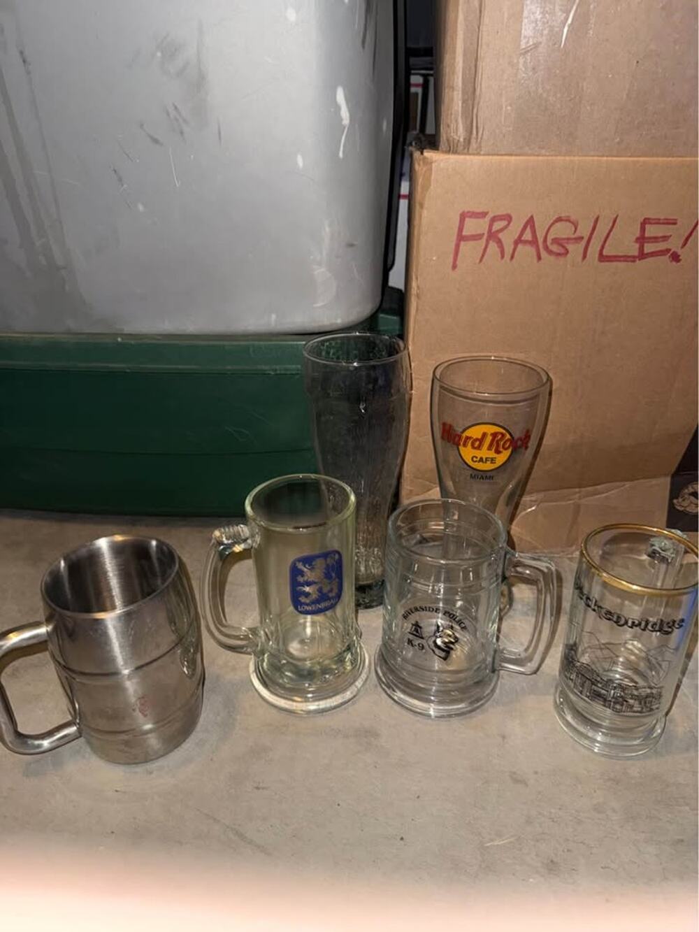 Vintage Beer glass collection (6) total